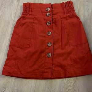 Burnt orange skirt